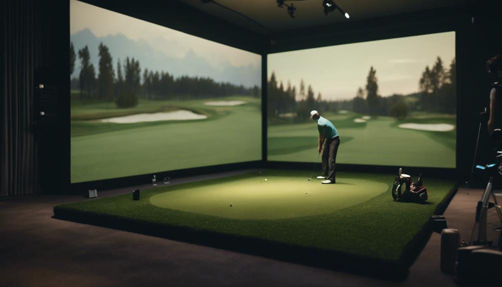 competing in virtual golf