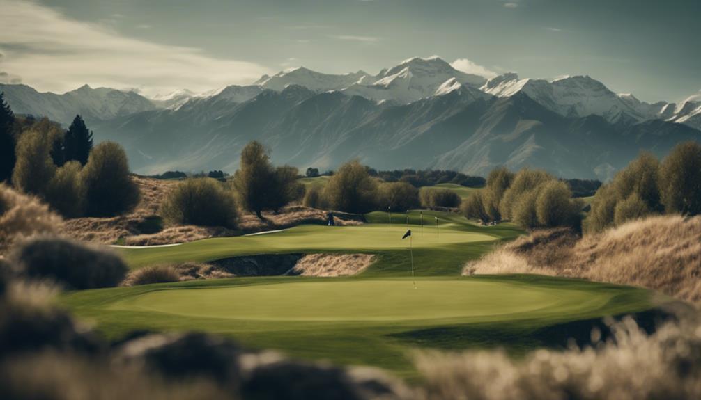 golfing in mountainous terrain