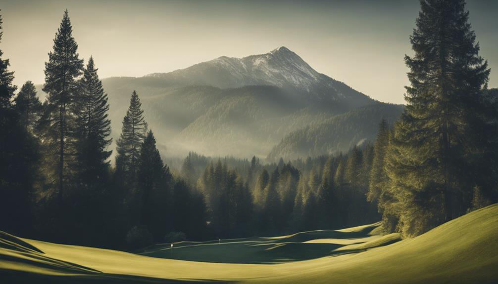 golfing in scenic mountains