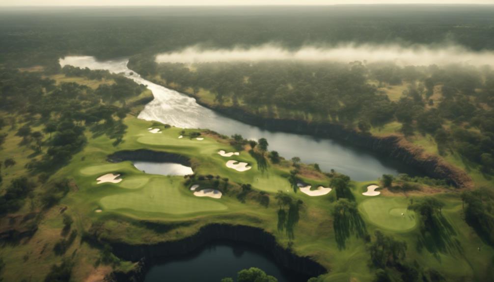 luxury golfing at waterfall